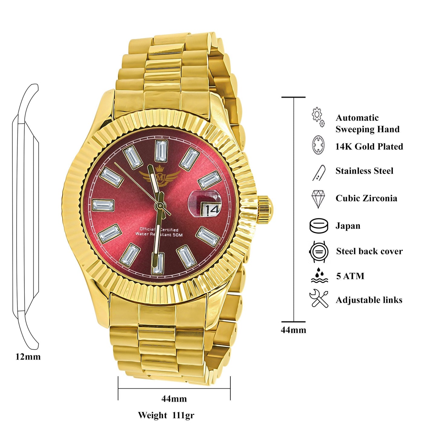 COSMIC STEEL CZ WATCH | 562866